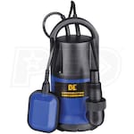 BE SP-550SD - 40 GPM Submersible Thermoplastic Utility Pump w/ Float Switch