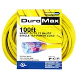 DuroMax XPC12100A - 100-Foot 12-Gauge Extension Cord w/ Lighted Plug Ends