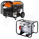 Generac 8000 Watt Electric Start Portable Generator (49-State) & Honda 187 GPM (2