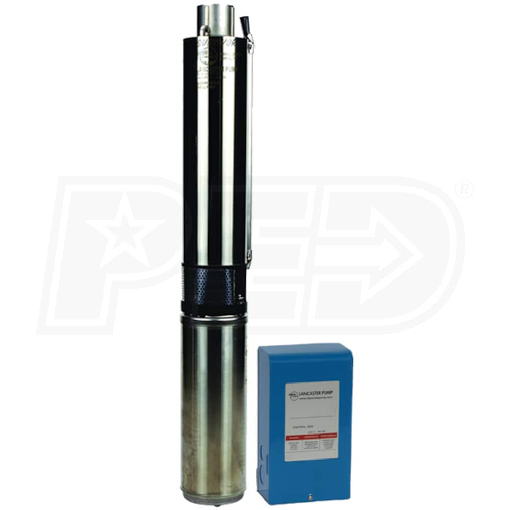 Lancaster Pump 2-3LSPU10008-2 3LSPU10008-2 - 1 15 GPM Deep Well Submersible Pump w/ Discharge 3-Wire 230V CB