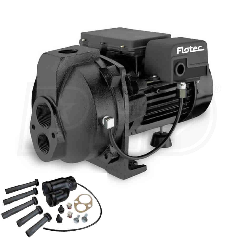 FloTec FP4210 Flotec 10 GPM 1 HP Cast Iron Convertible Jet Pump w