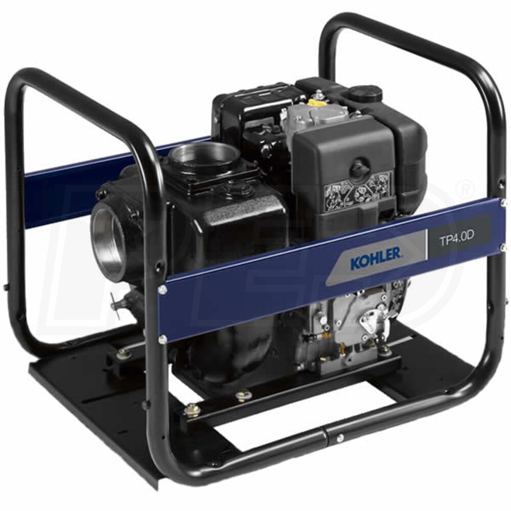 Kohler TP4.0D 476 GPM 4Inch Diesel Trash Pump w/ Mobility & Hose Kit