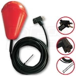 Sump Alarm Sludge Boss Tether Float Switch (Piggyback Plug) w/ 100' Cord