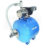 Burcam Pumps 16 GPM 3/4 HP Stainless Steel Shallow Well Jet Pump w/ 6.6 Gal Steel Tank