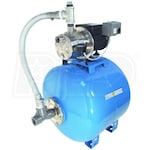 Burcam Pumps 16 GPM 3/4 HP Stainless Steel Shallow Well Jet Pump w/ 20.1 Gal. Steel Tank