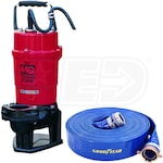 Multiquip ST2040T - 79 GPM (2") Submersible Trash Pump w/ 25' Discharge Hose
