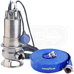 Honda WSP100AA - 150 GPM (2") Submersible Trash Pump w/ Float Switch & 50' Discharge Hose