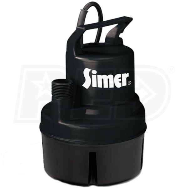 Simer 11652 15 GPM 3/4Inch or 1Inch OilFree Submersible Multi