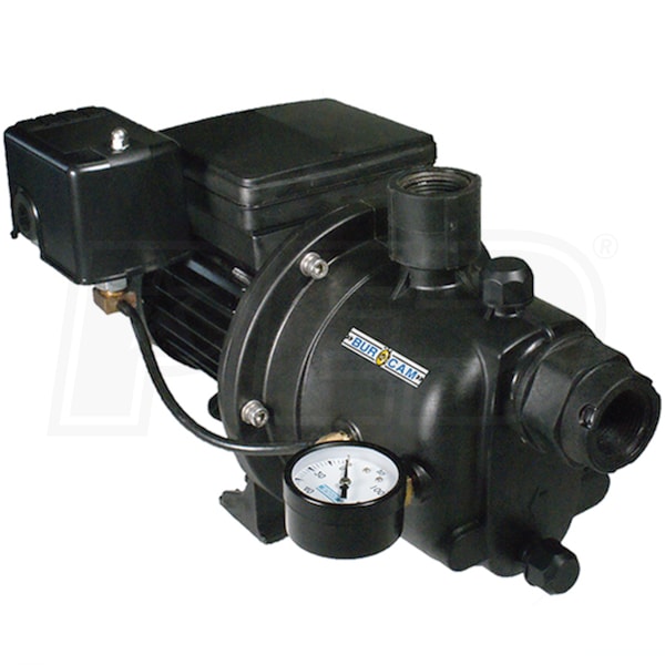 BurCam 506221P Burcam Pumps 14 GPM 3/4 HP Thermoplastic Shallow Well