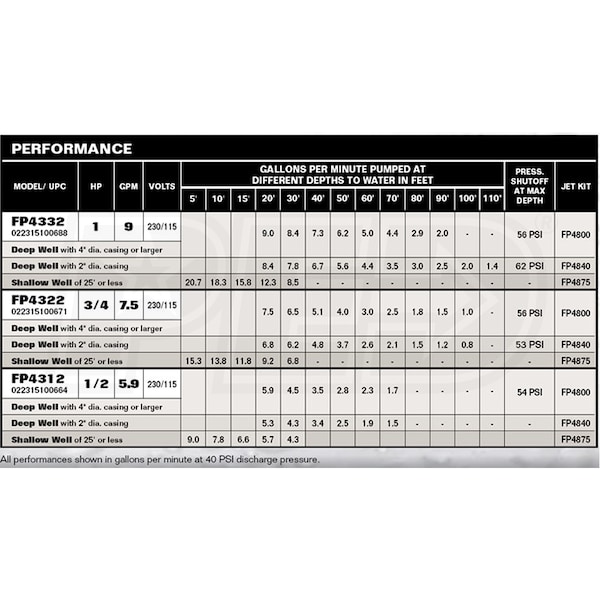 Flotec FP431242-04L-01