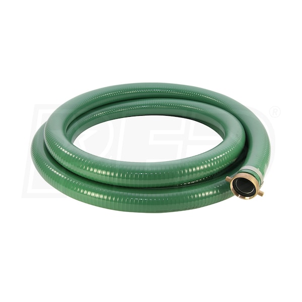 Clear PVC Water Suction Hose Assembly 1" X 15' with 1" M&F Camlock Fittings 