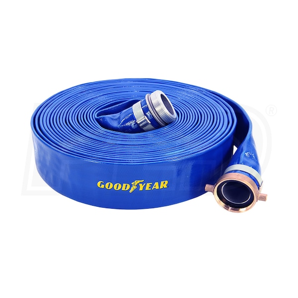 HEAVY DUTY SUBMERSIBLE PUMP FOR DIRTY WATER 50 Meters Hose Rubber Lay Flat Pvc 